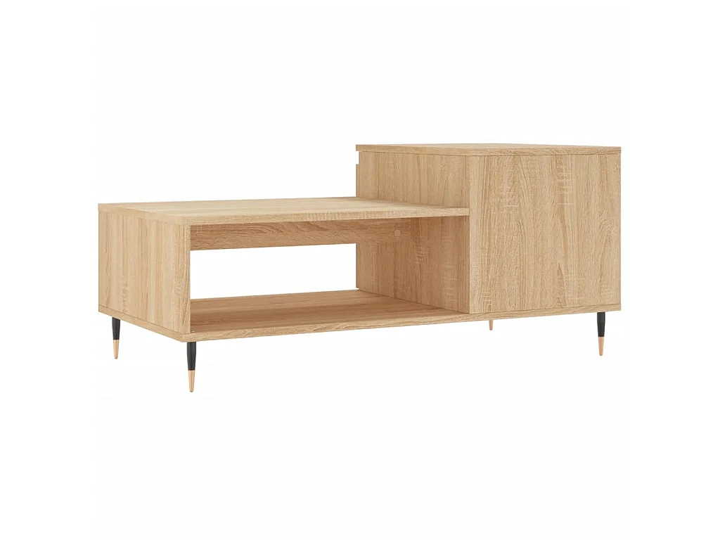 Gold Salontafel Sonoma eiken 100x50x45 cm Bewerkt hout