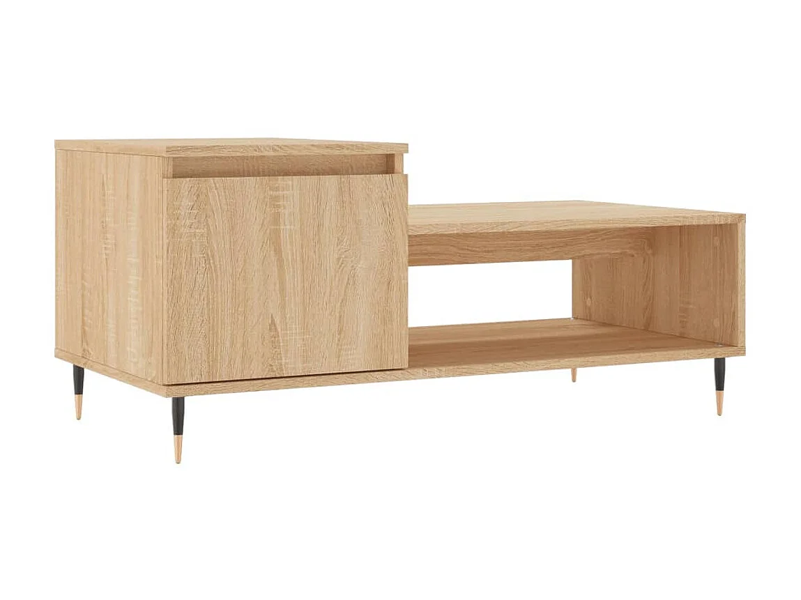 Gold Salontafel Sonoma eiken 100x50x45 cm Bewerkt hout