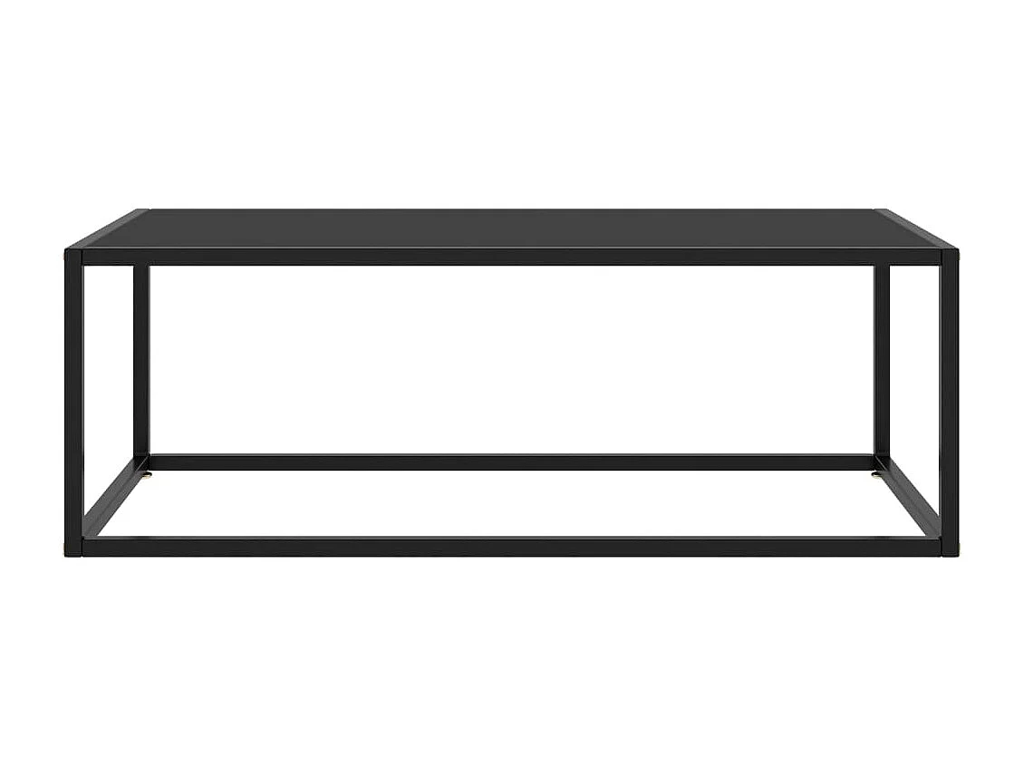 Gold Salontafel Zwart met zwart glas 100x50x35 cm