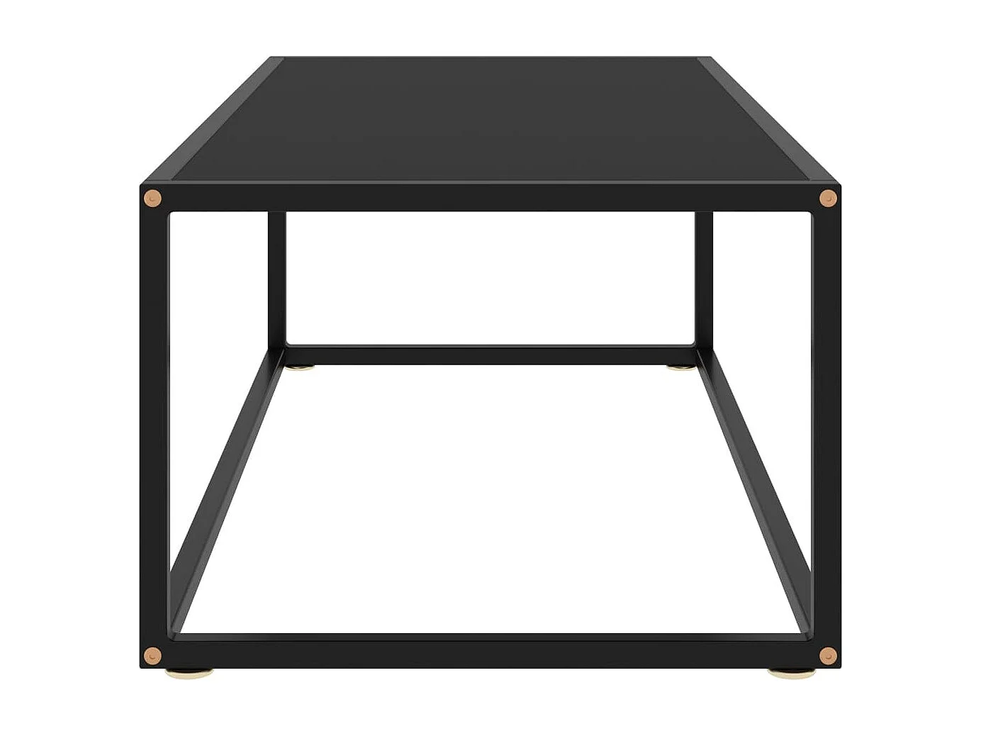 Gold Salontafel Zwart met zwart glas 100x50x35 cm