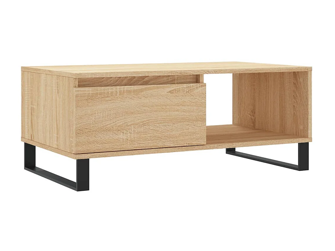 Mesa de centro Gold Roble Sonoma 90x50x36,5 cm Madera contrachapada