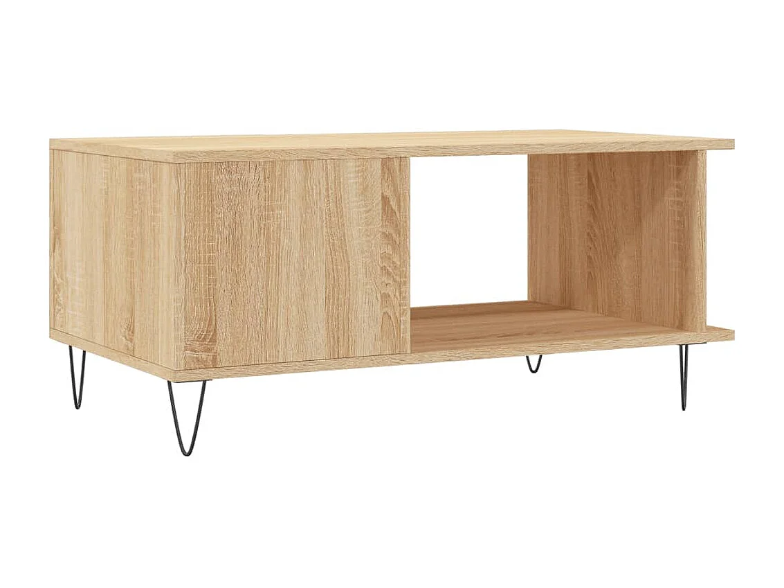 Table basse chêne sonoma 90x50x40 cm bois d'ingénierie