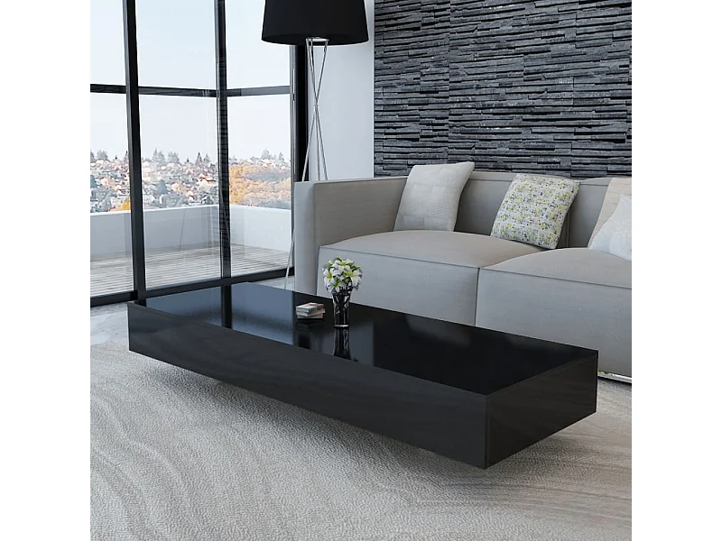 Table basse Haute brillance Noir