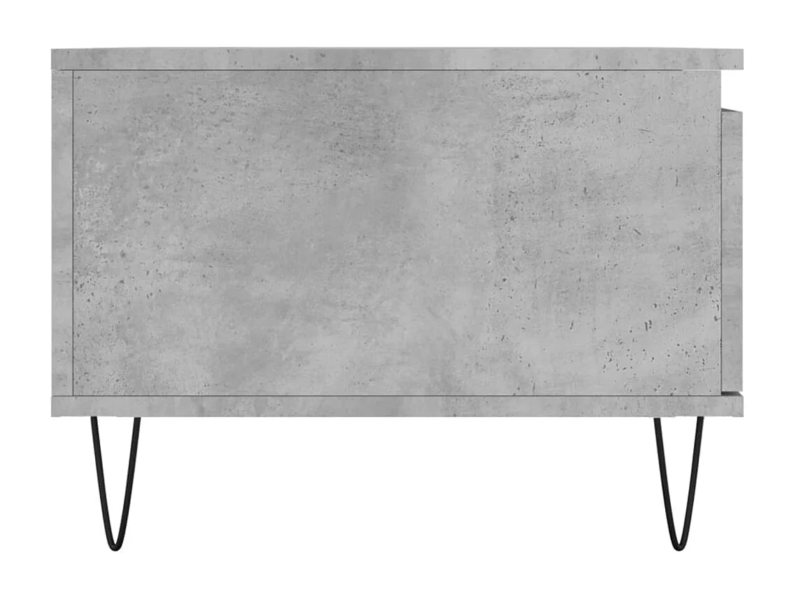 Mesa de centro dourada Concreto cinza 90x50x36,5 cm Madeira trabalhada