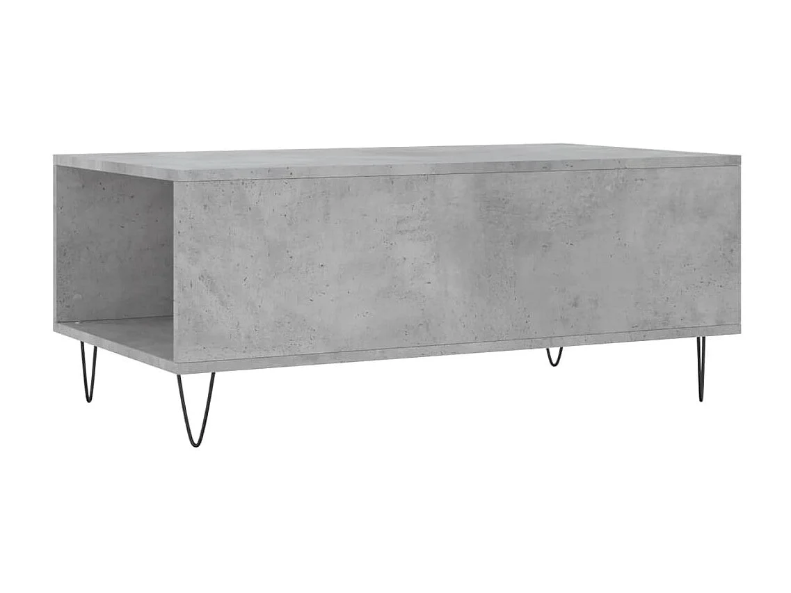Table basse Gris béton 90x50x36,5 cm Bois d'ingénierie