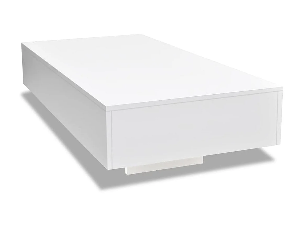 Mesa de centro dourada branco alto brilho