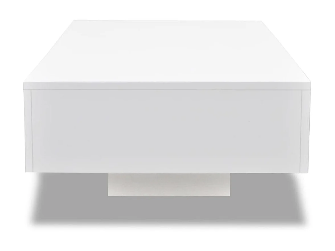 Mesa de centro dourada branco alto brilho