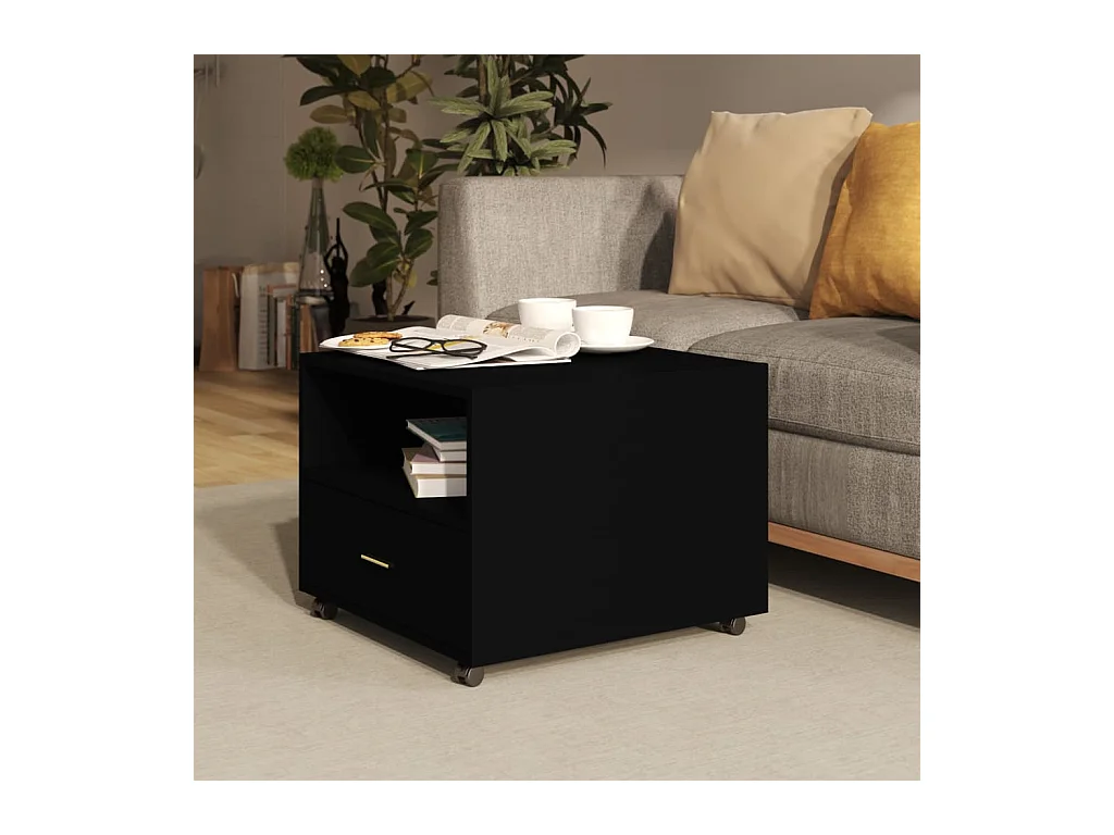 Gold Salontafel Zwart 55x55x40 cm samengesteld hout