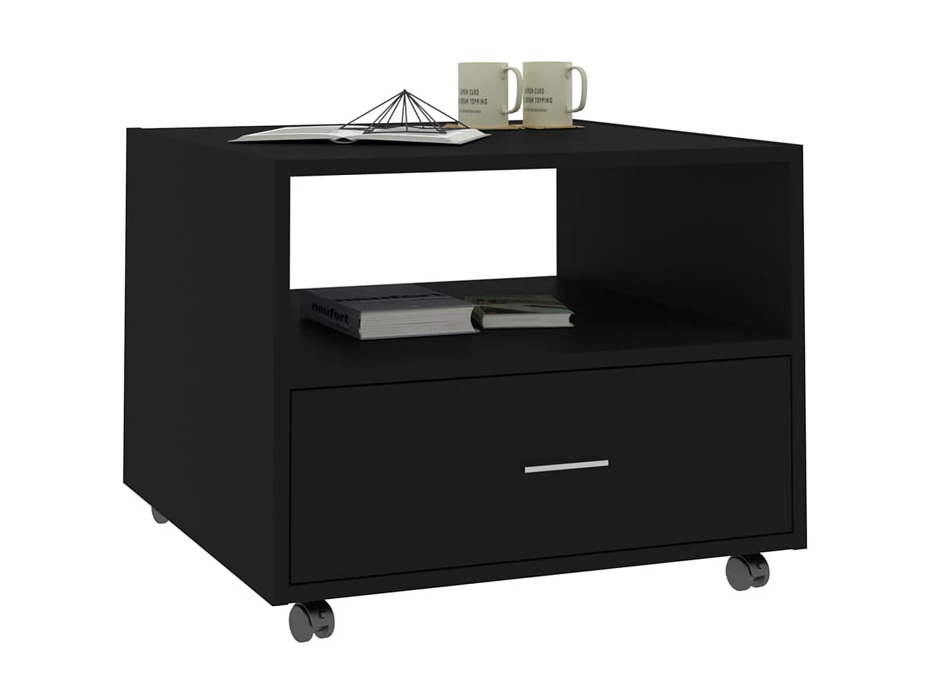 Gold Salontafel Zwart 55x55x40 cm samengesteld hout