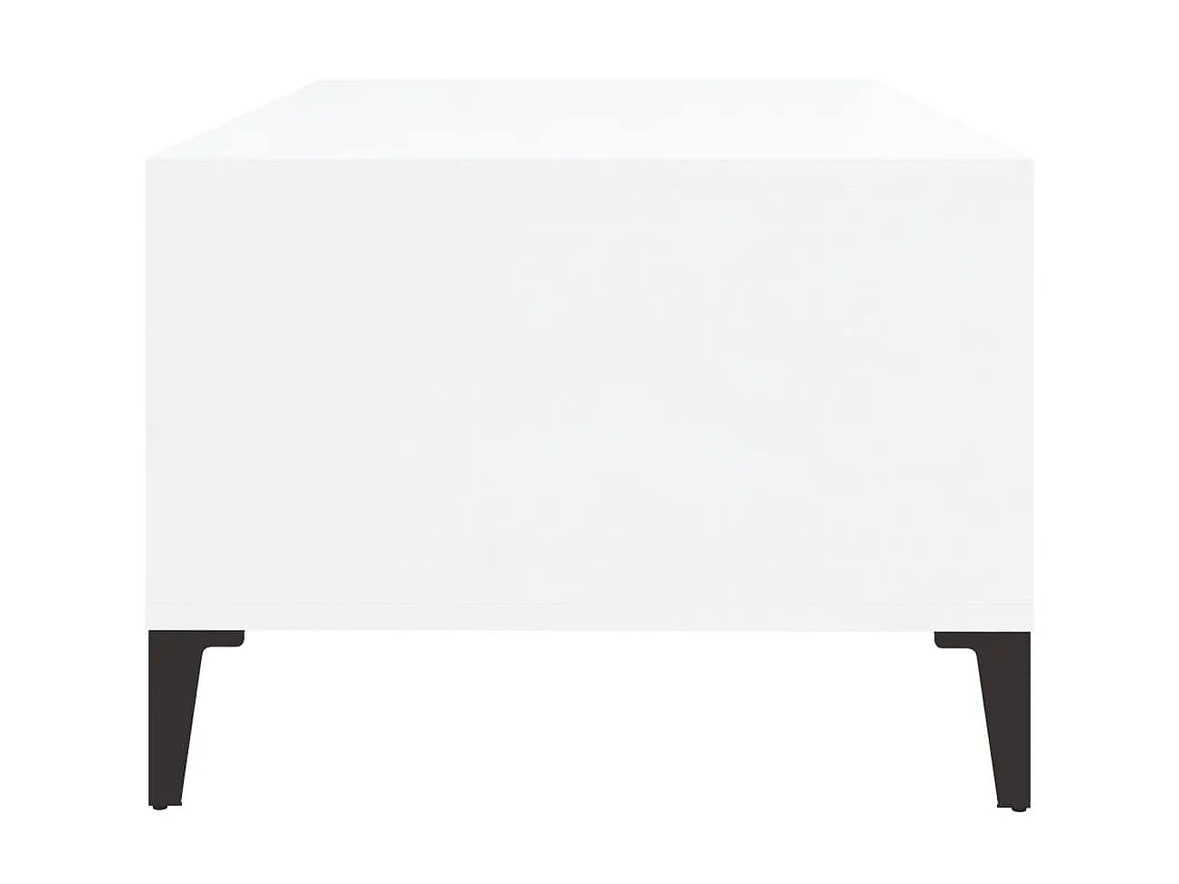 Tavolino Gold Bianco lucido 90x50x36,5 cm MDF