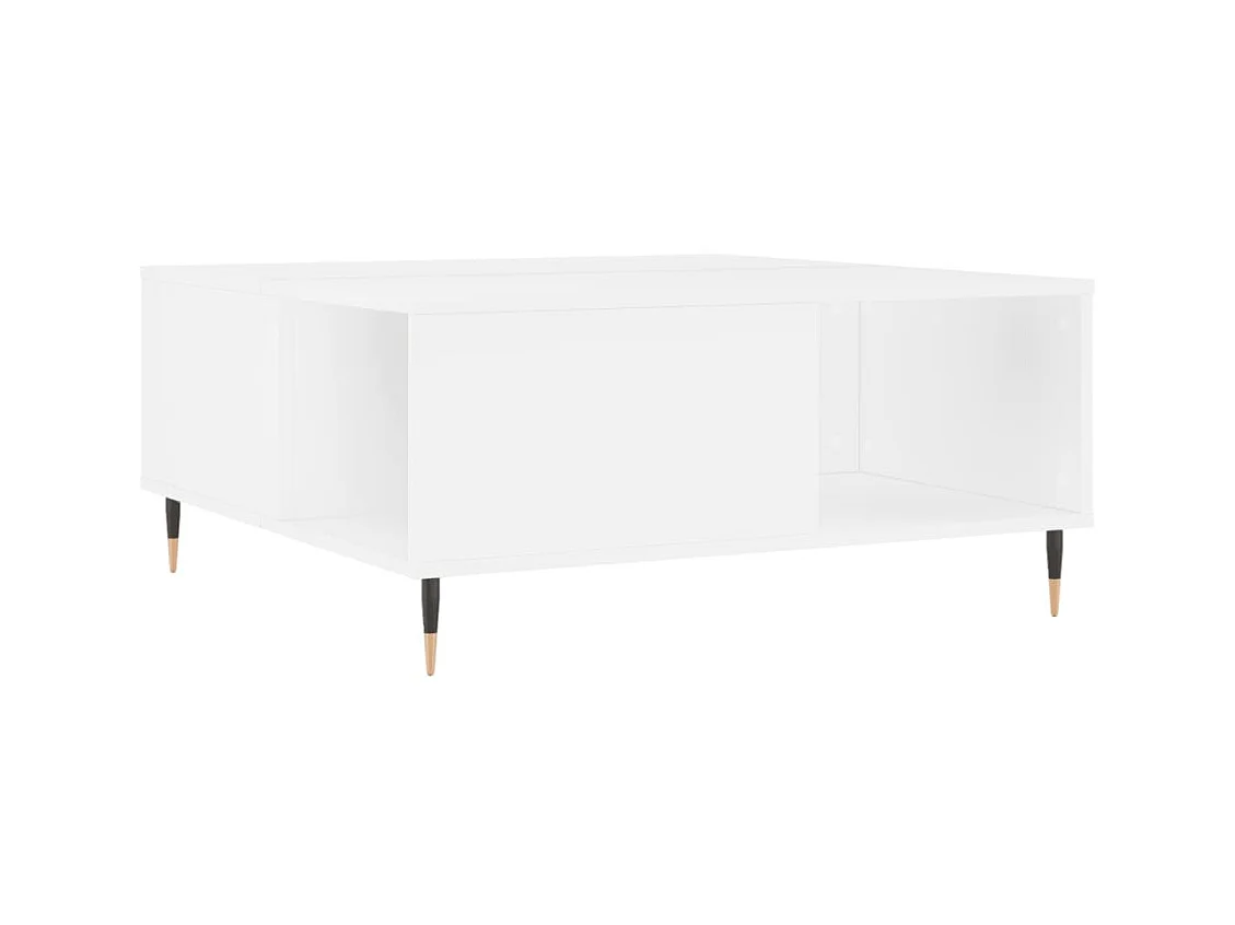 Table basse blanc 80x80x36,5 cm bois d'ingénierie