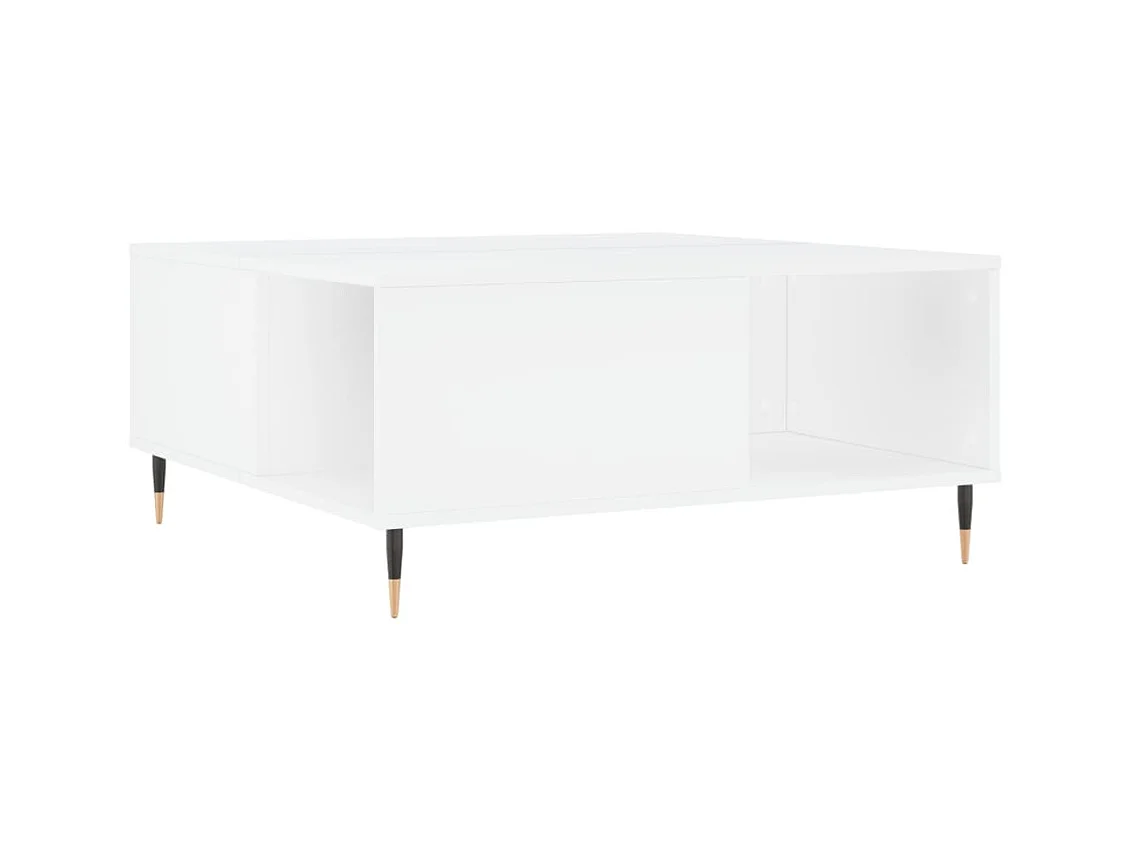Table basse blanc 80x80x36,5 cm bois d'ingénierie