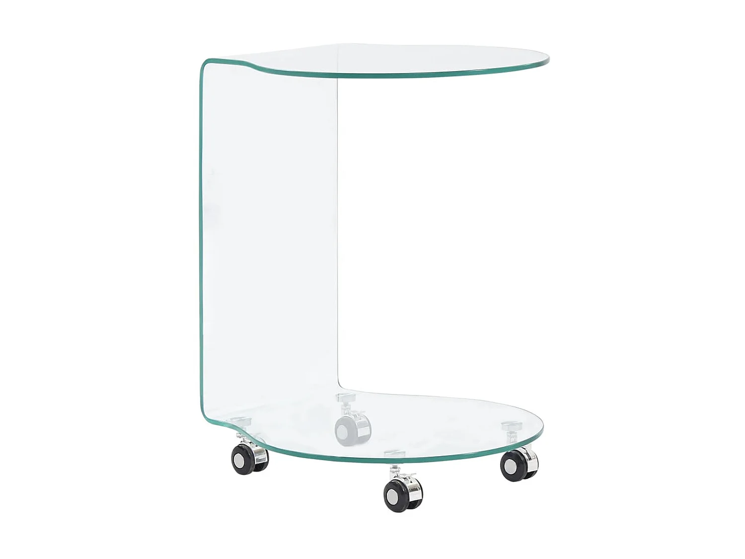 Goldfarbener Couchtisch, 45 x 40 x 58 cm, gehärtetes Glas