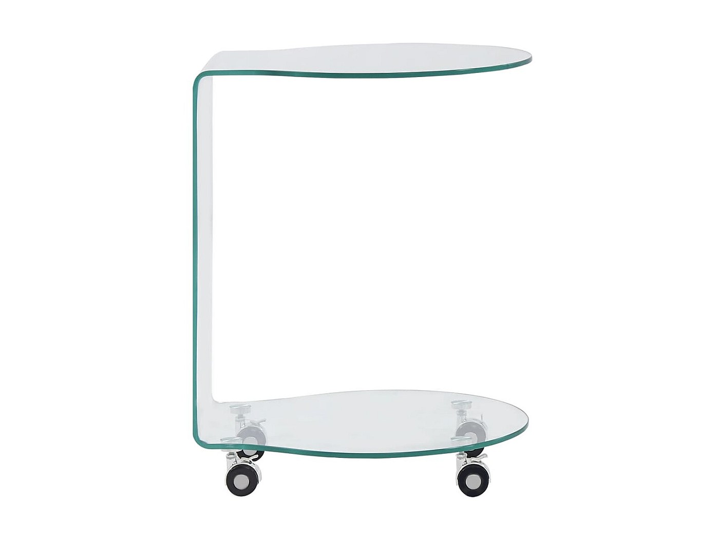 SIGN Tavolino Mayfair In Vetro Temperato Trasparente - 110x40x39 Cm, Design Moderno Con Angoli Smussati, Per Soggiorno E Ufficio - 2
