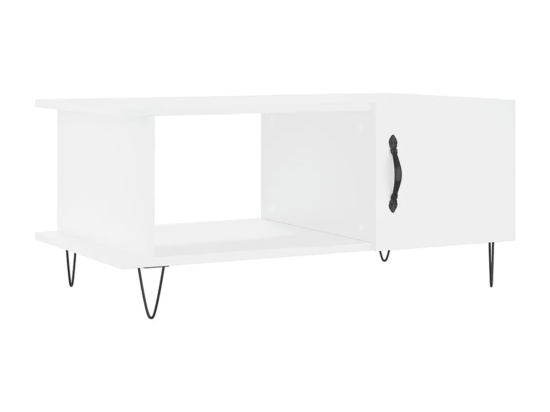 Tavolino Gold bianco 90x50x40 cm in MDF