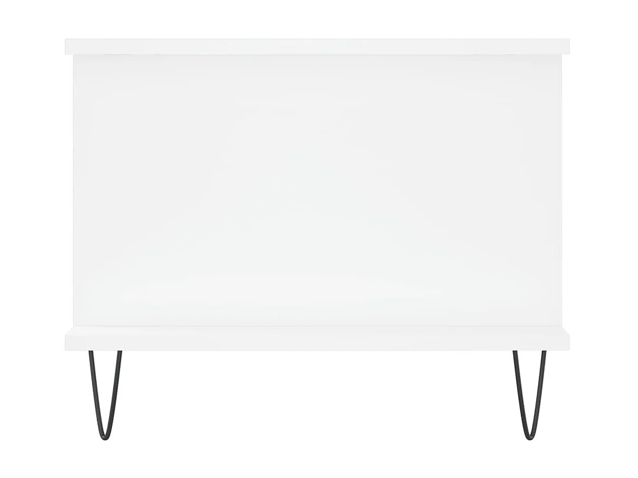 Tavolino Gold bianco 90x50x40 cm in MDF