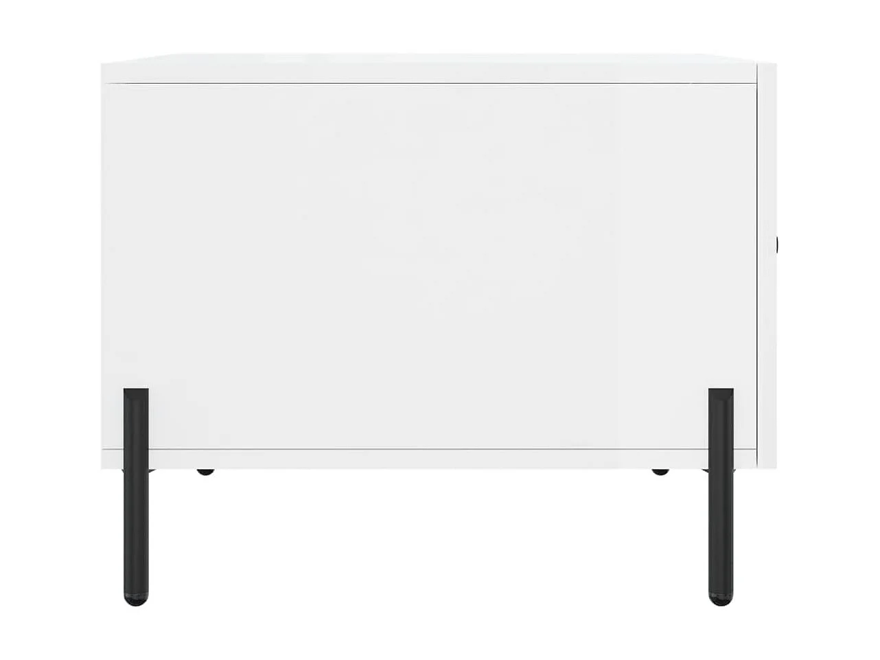 Mesa de centro dourada branca brilhante 50x50x40 cm madeira projetada