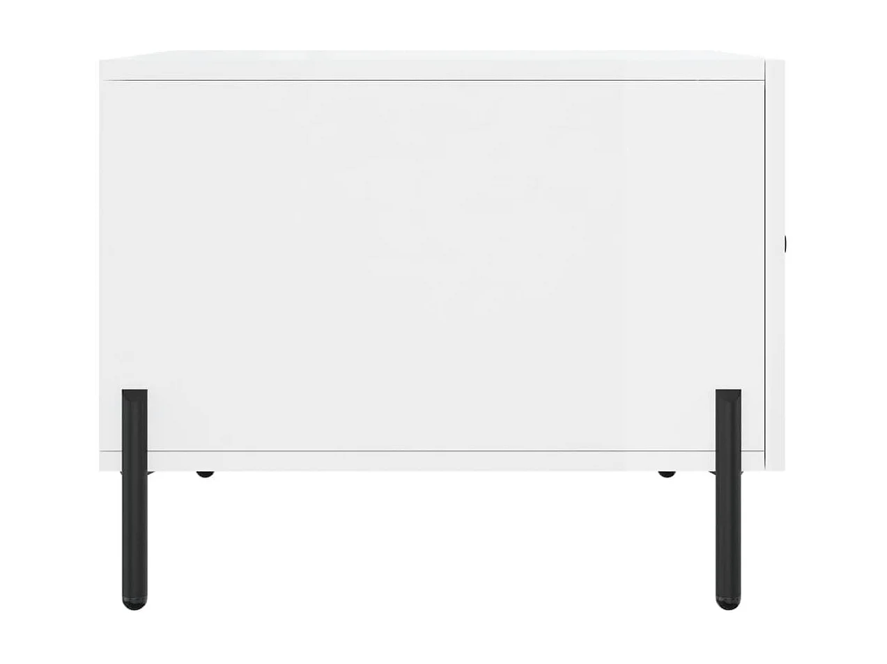 Table basse blanc brillant 50x50x40 cm bois d'ingénierie
