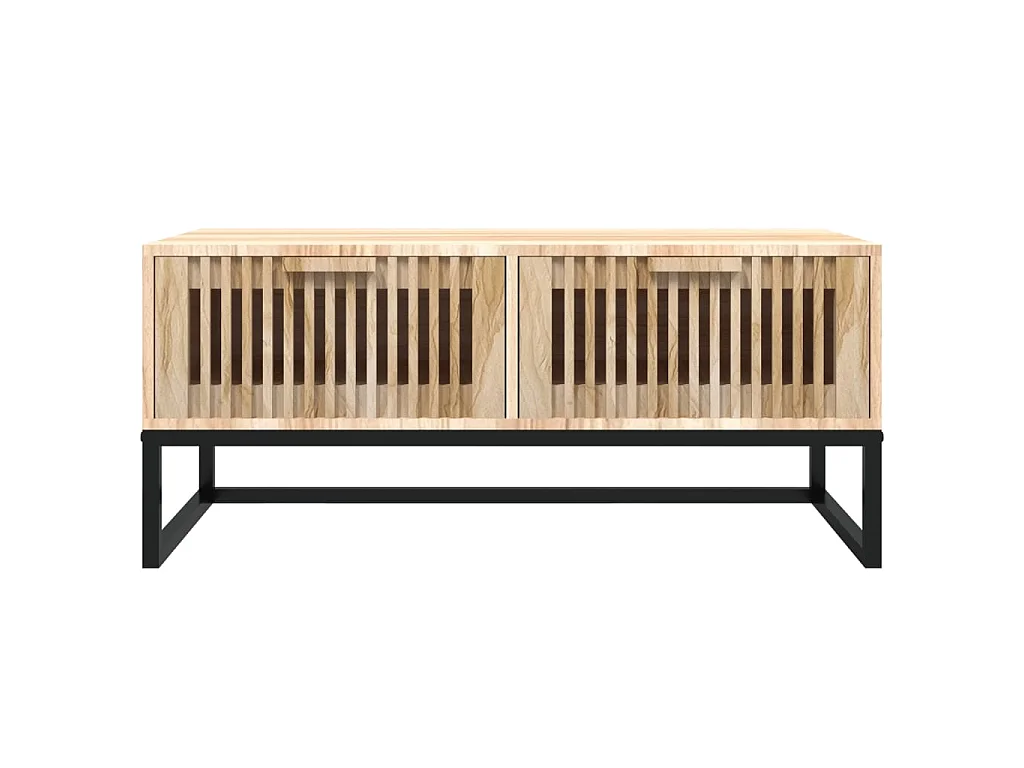 Table basse 80x40x35 cm Bois d'ingénierie et fer