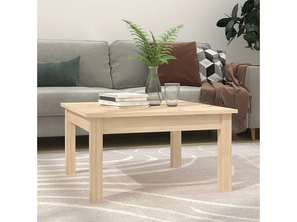 Table basse 55x55x30 cm Bois massif de pin
