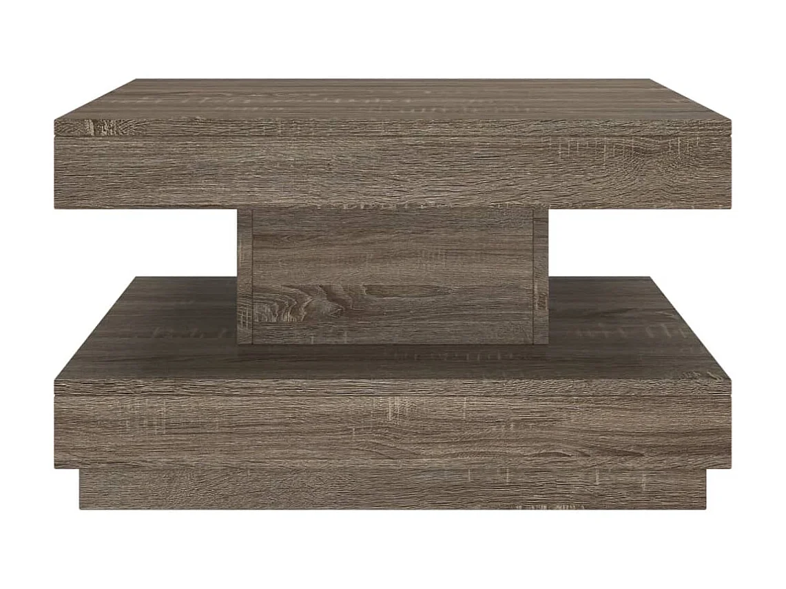 Mesa de centro dourada cinza 60x60x35 cm MDF