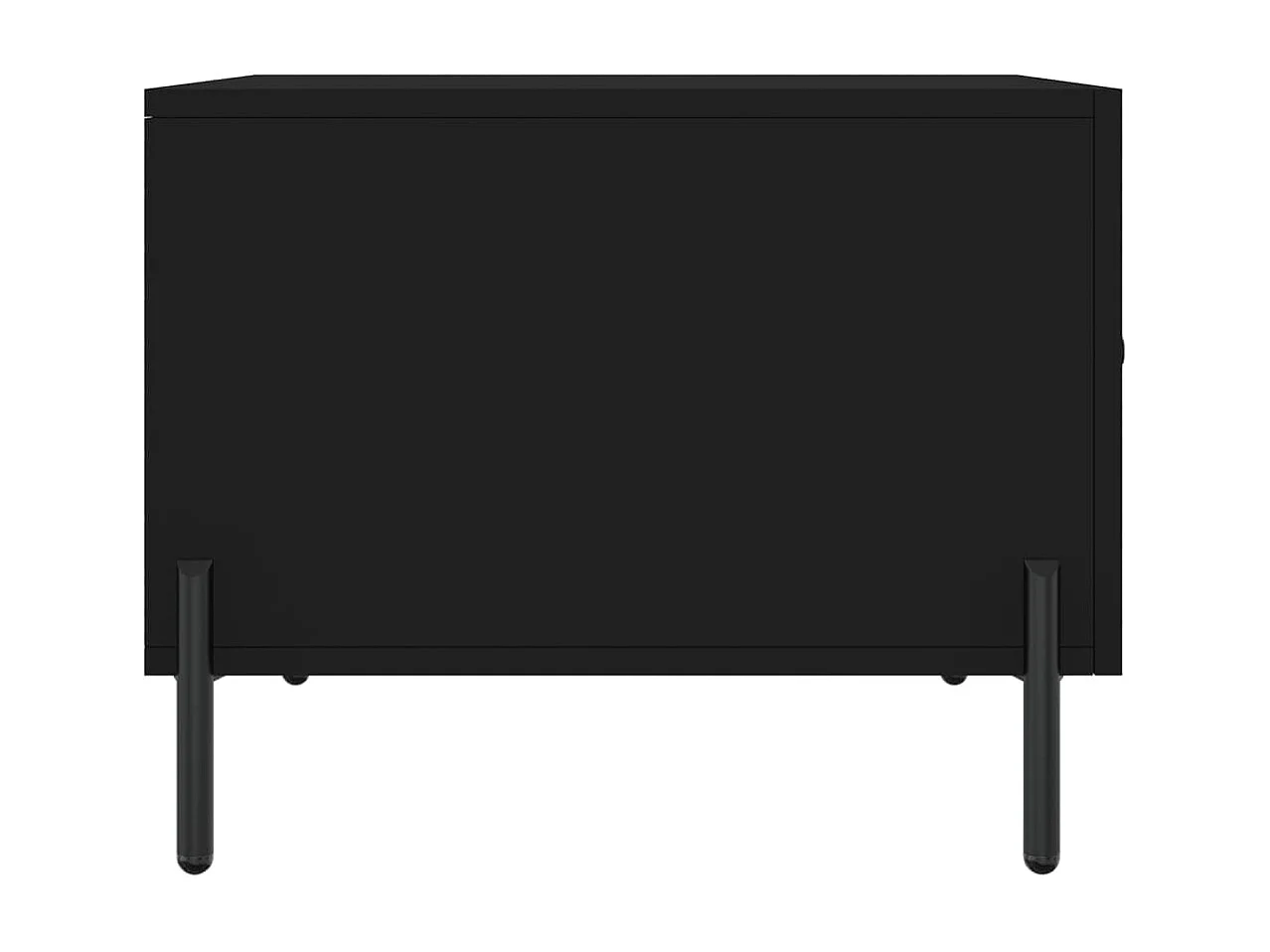 Gold Salontafel Zwart 50x50x40 cm Bewerkt hout