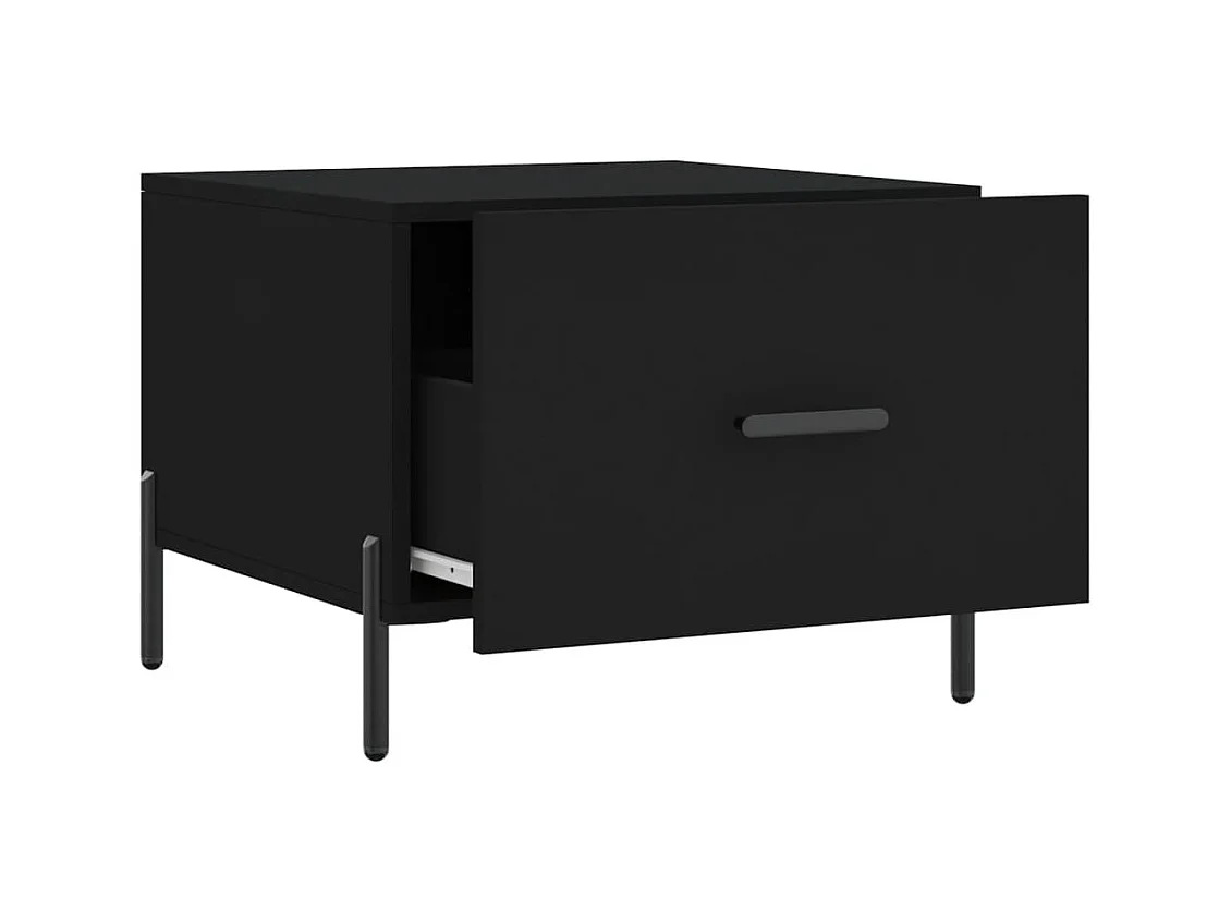 Table basse Noir 50x50x40 cm Bois d'ingénierie