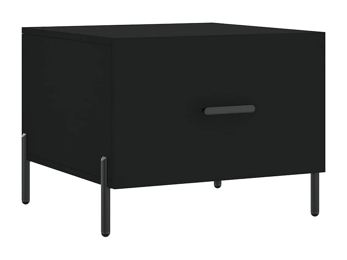 Table basse Noir 50x50x40 cm Bois d'ingénierie