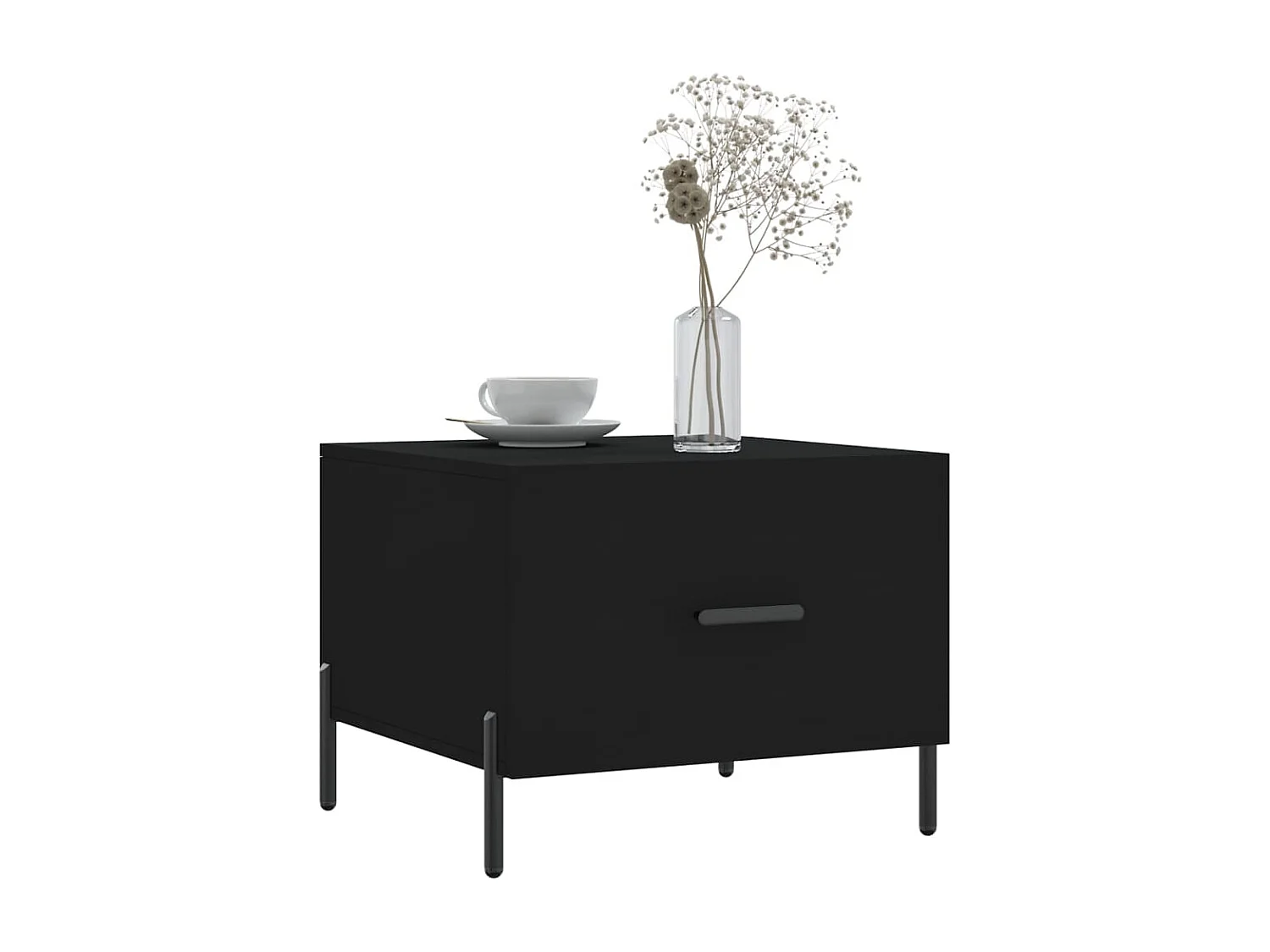 Table basse Noir 50x50x40 cm Bois d'ingénierie