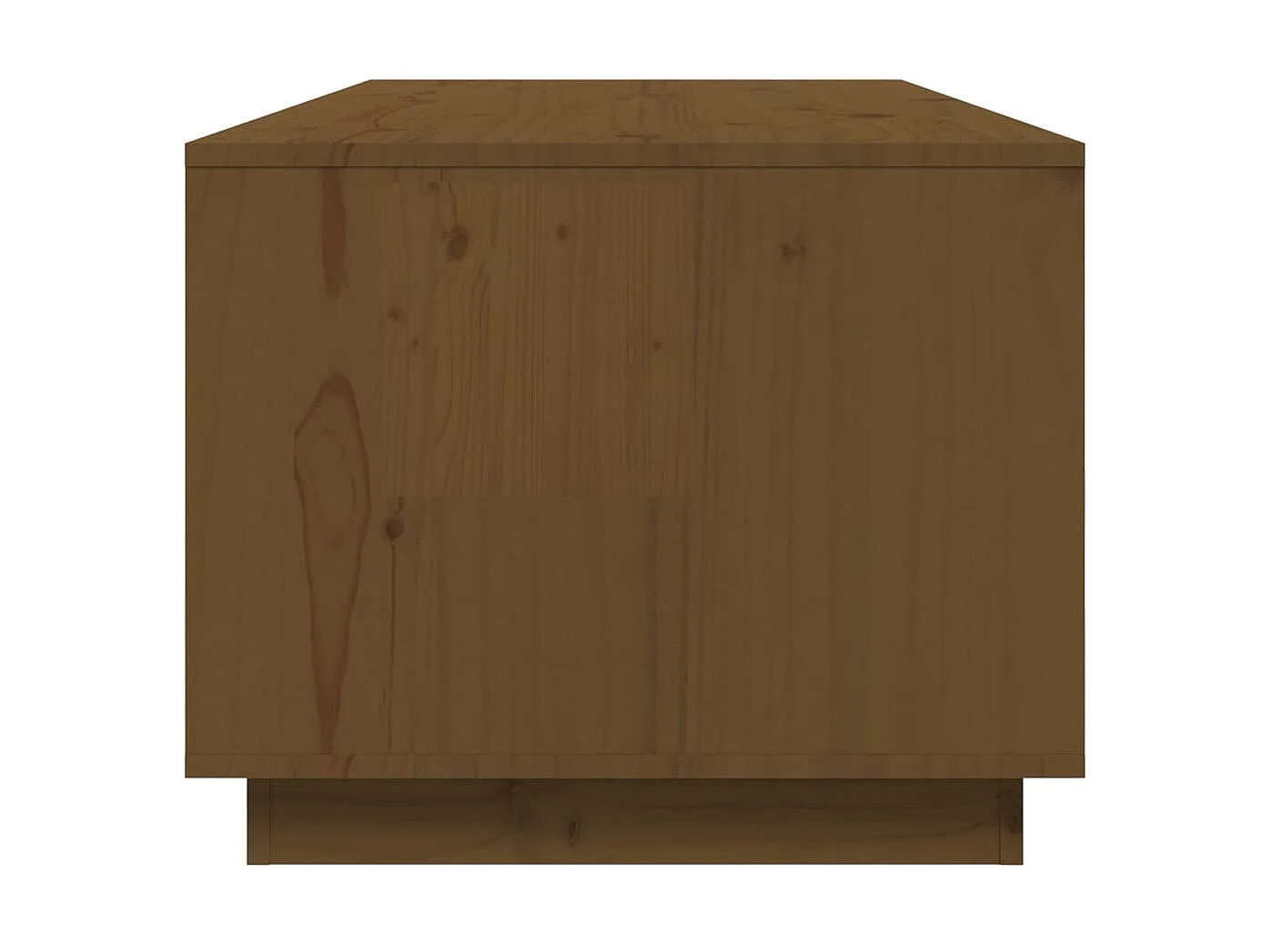 Mesa de centro dourada Castanho mel 100x50x41 cm Madeira maciça de pinho