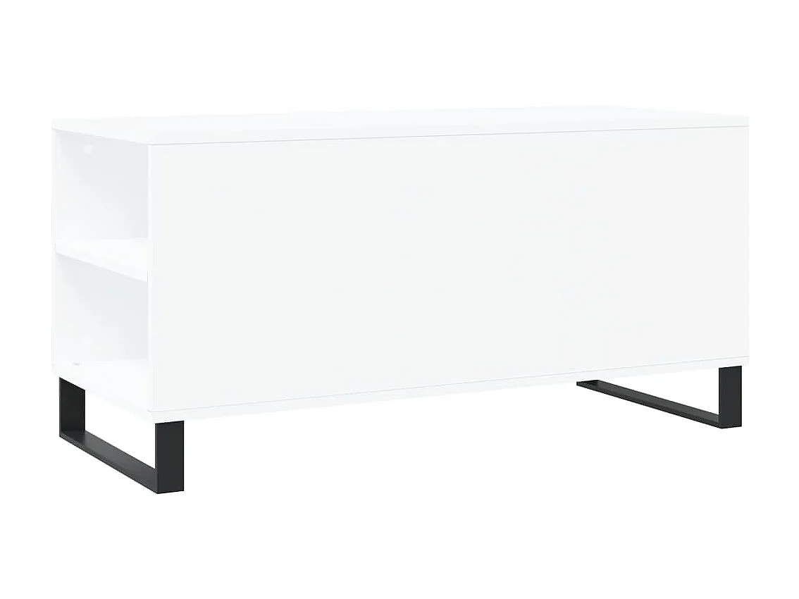 Mesa de centro Gold blanca 102x44,5x50 cm de madera contrachapada