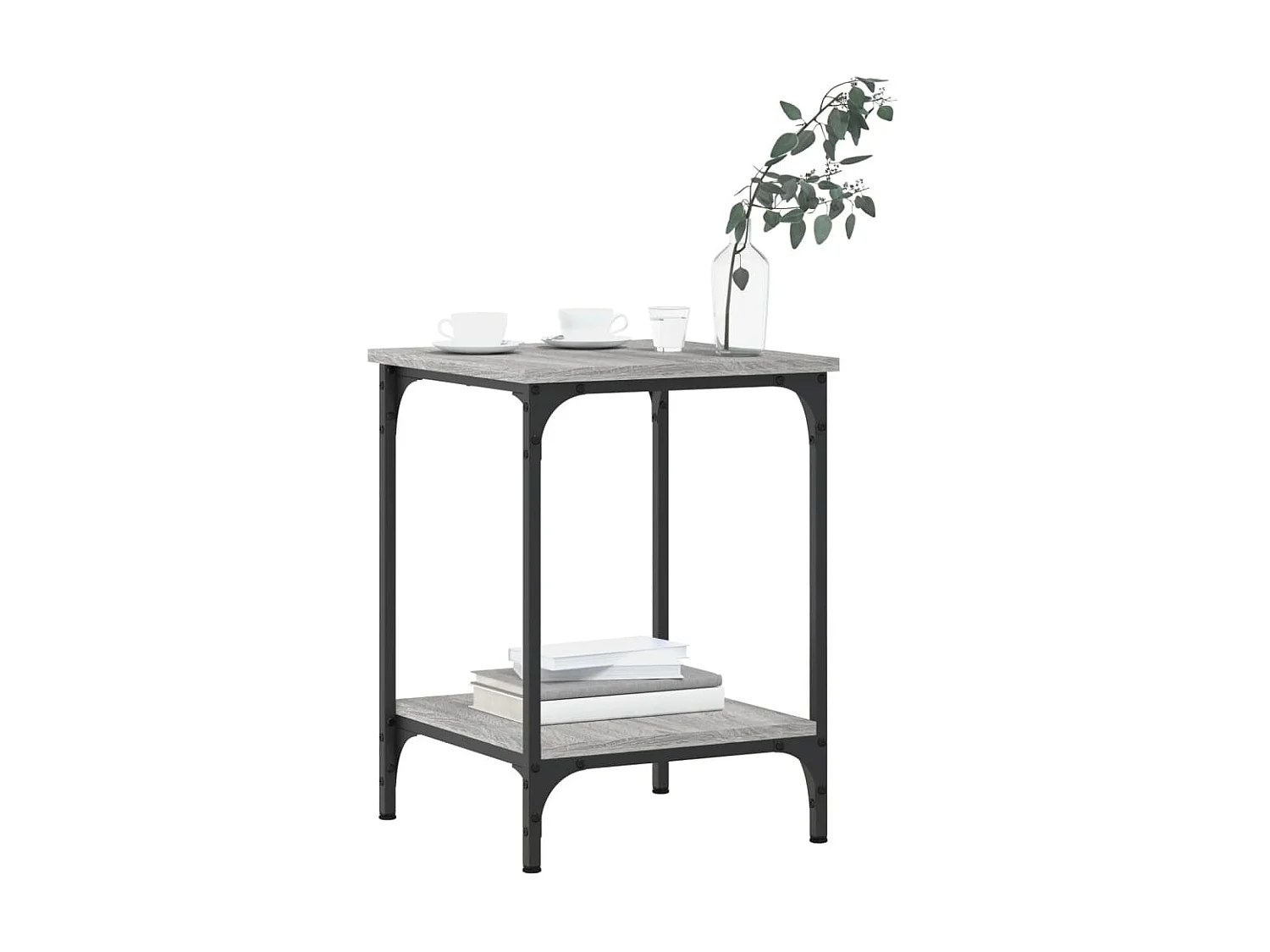 Tavolino grigio Gold Sonoma 40x40x55 cm in multistrato