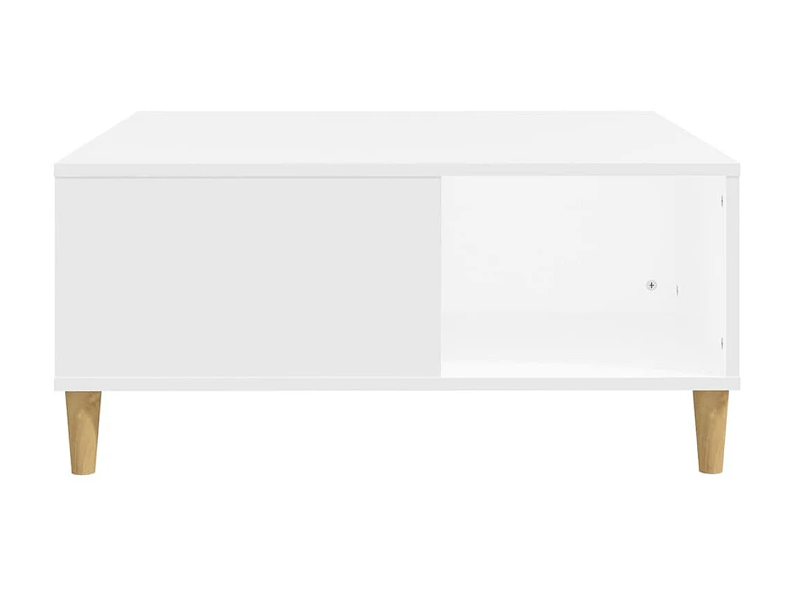 Tavolino Gold bianco 80x80x36,5 cm in multistrato