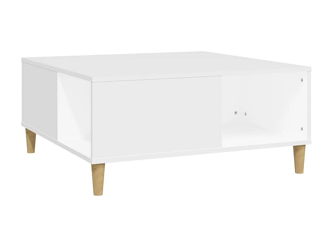 Table basse blanc 80x80x36,5 cm bois d'ingénierie