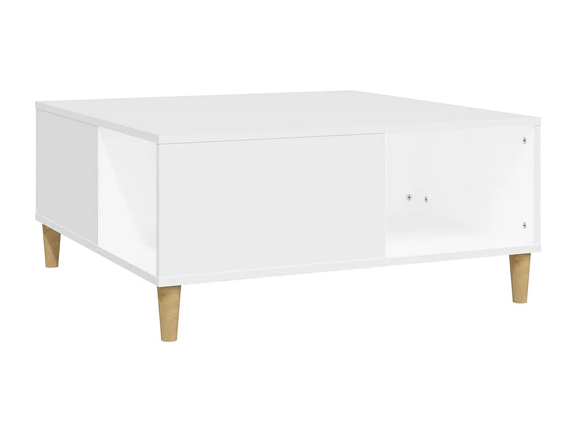 Table basse blanc 80x80x36,5 cm bois d'ingénierie
