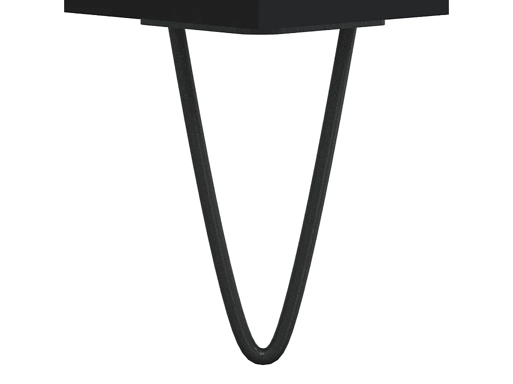 Mesa de centro Gold negra 102x50x40 cm de madera contrachapada