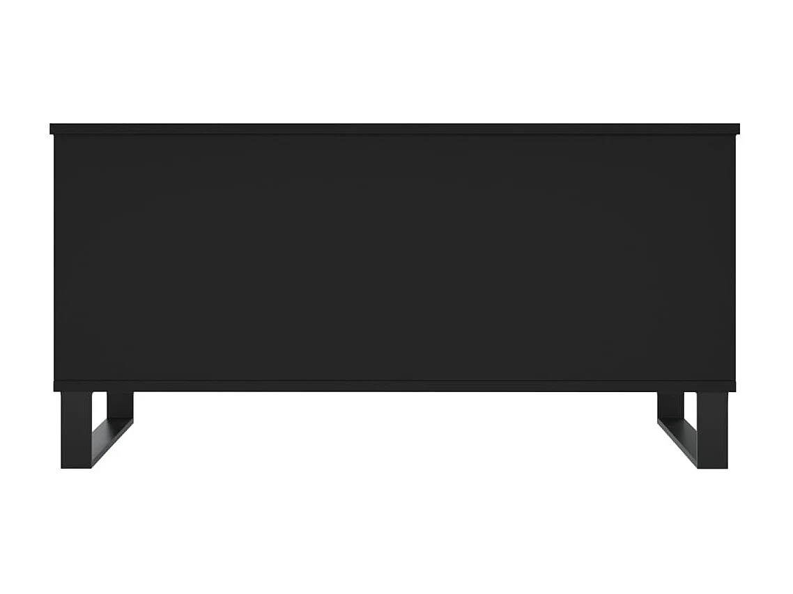 Goldfarbener Couchtisch, Schwarz, 90 x 44,5 x 45 cm, Holzwerkstoff