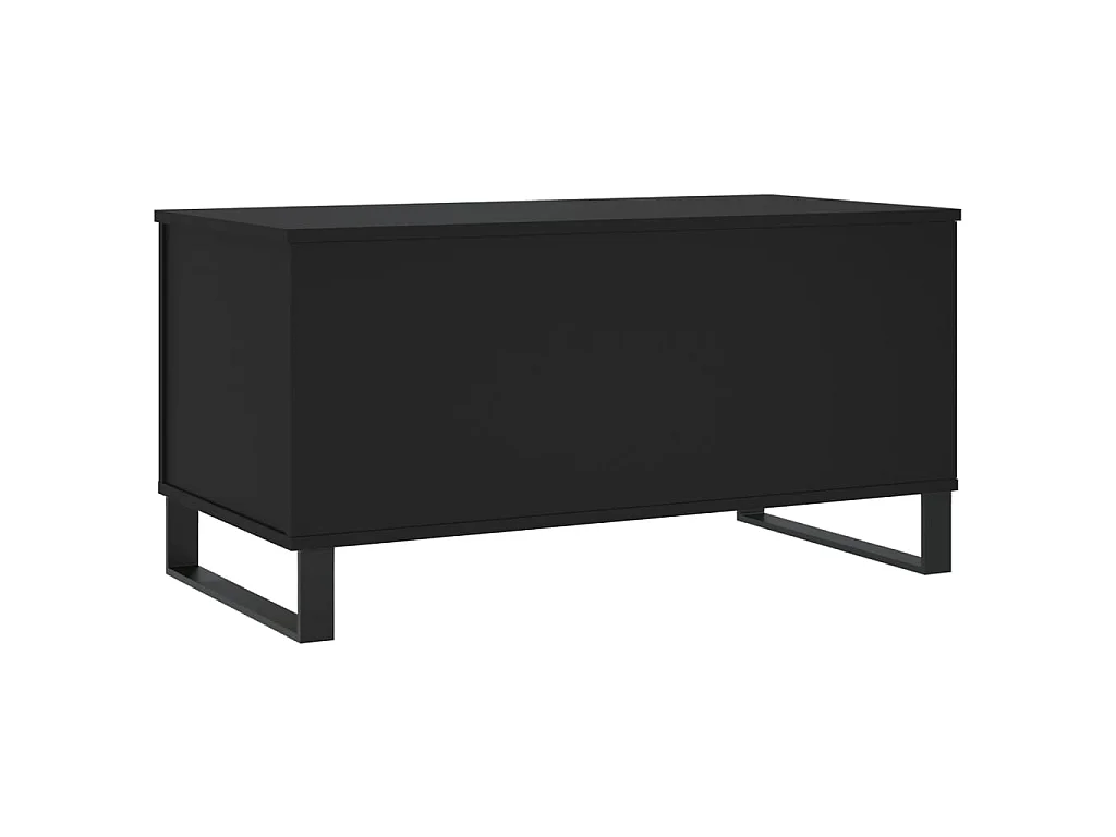 Goldfarbener Couchtisch, Schwarz, 90 x 44,5 x 45 cm, Holzwerkstoff