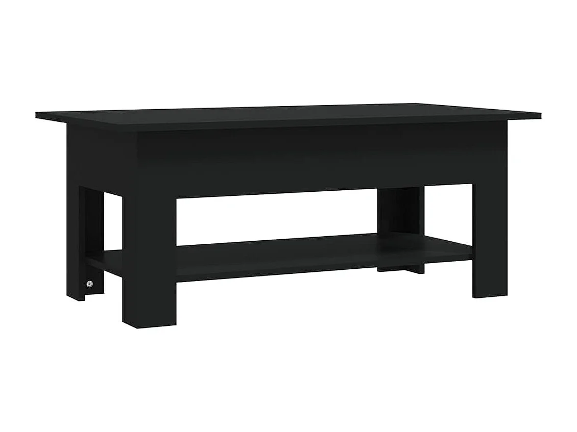 Mesa de centro dourada preta 102x55x42 cm aglomerado