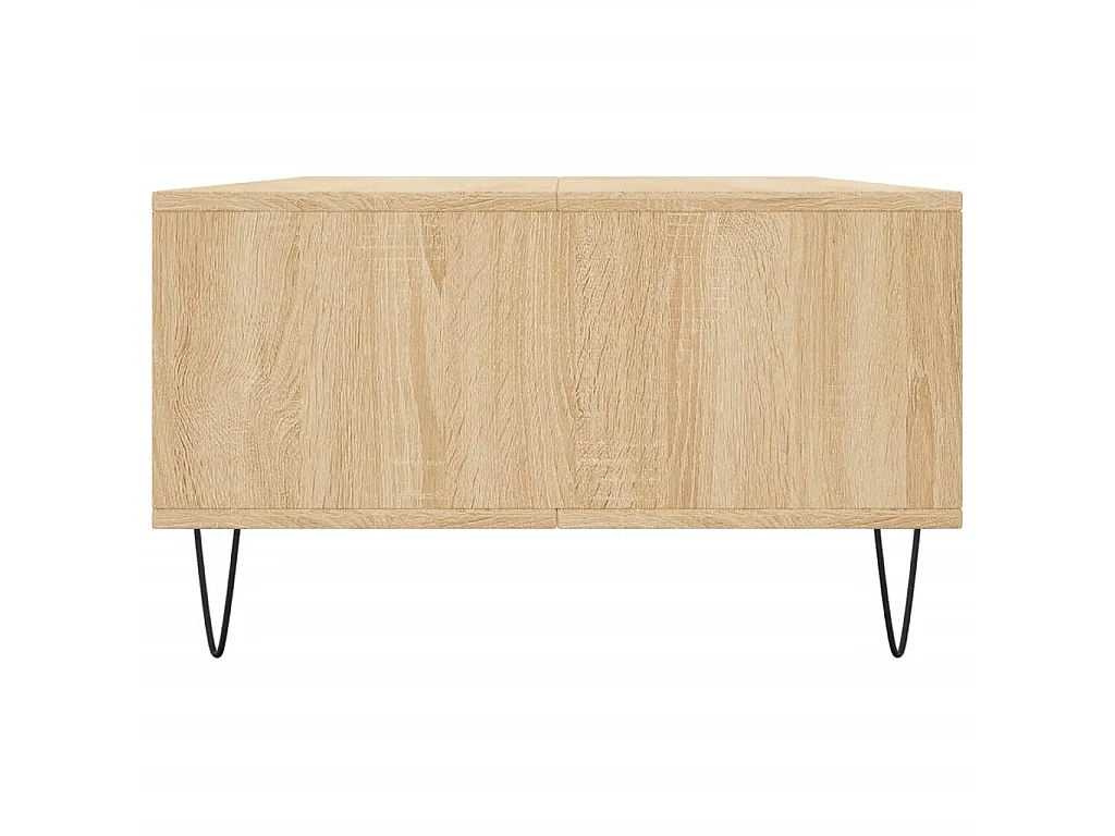 Mesa de centro em carvalho Sonoma dourado 104x60x35 cm madeira projetada