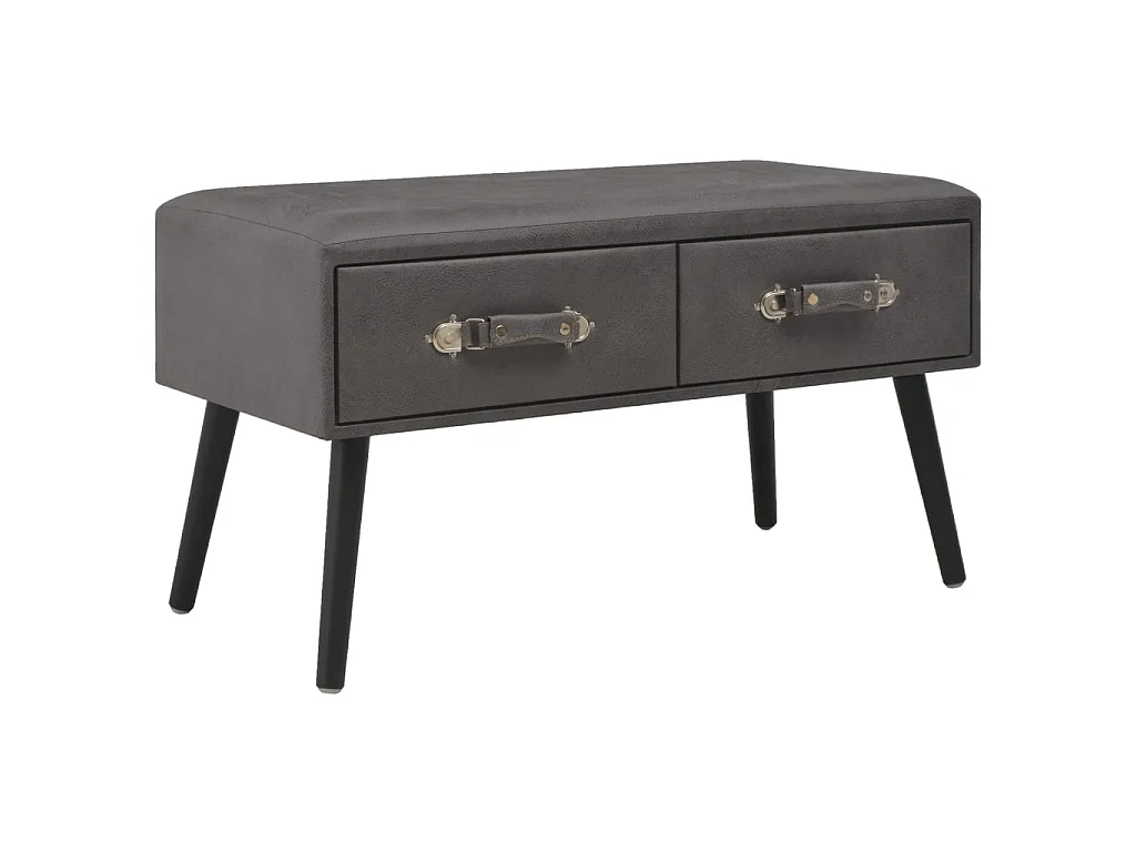 Mesa de centro Gold Gris 80x40x46 cm Polipiel