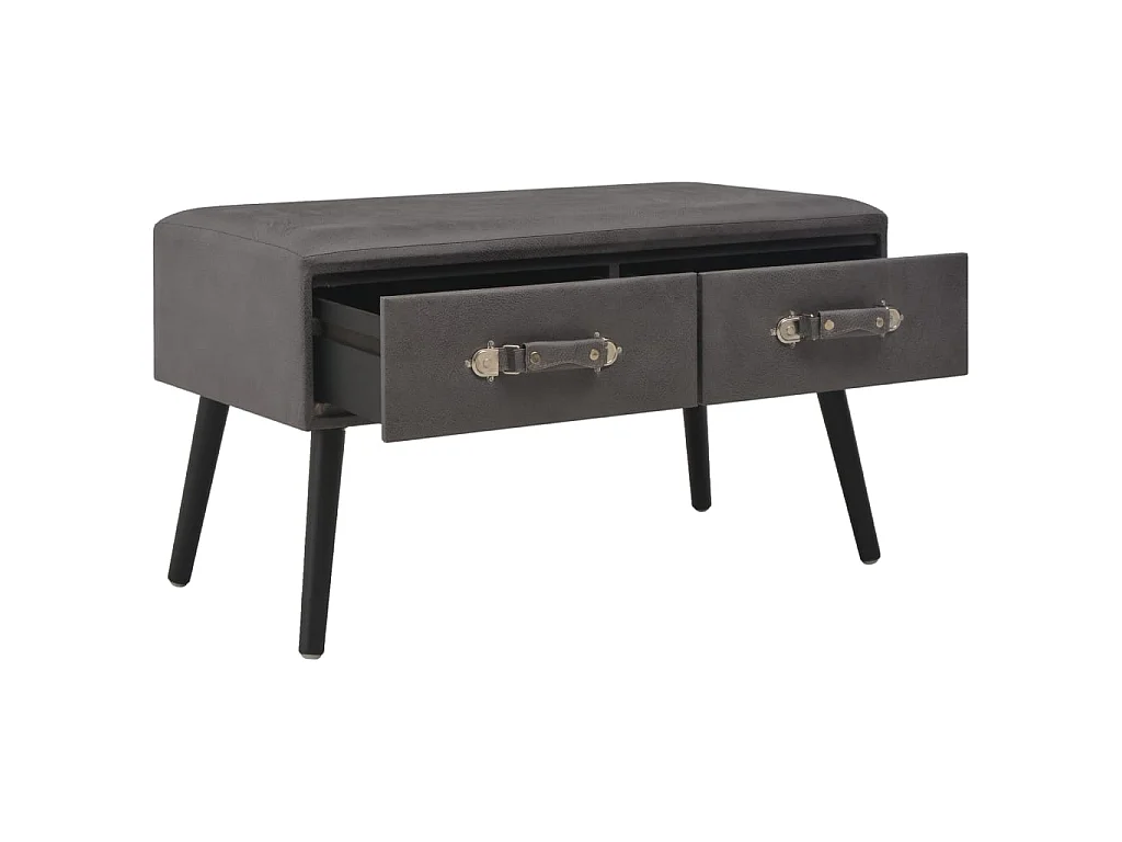 Mesa de centro Gold Gris 80x40x46 cm Polipiel