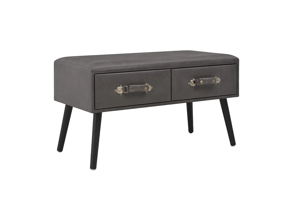 Table basse Gris 80x40x46 cm Similicuir