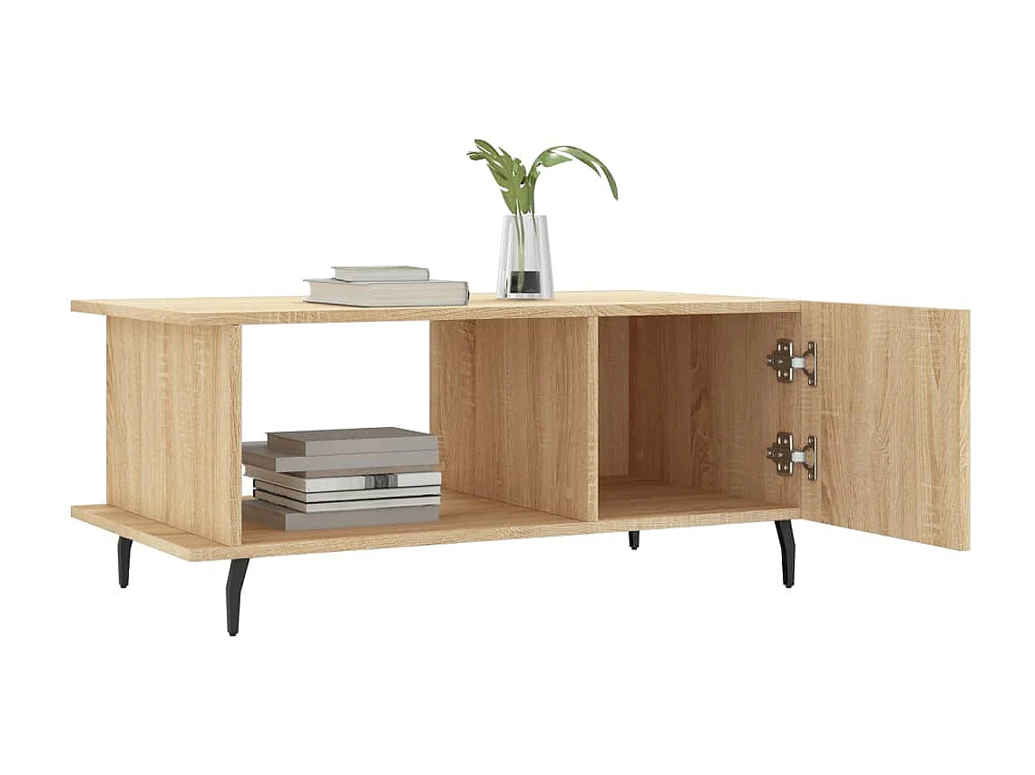 Table basse chêne sonoma 90x50x40 cm bois d'ingénierie