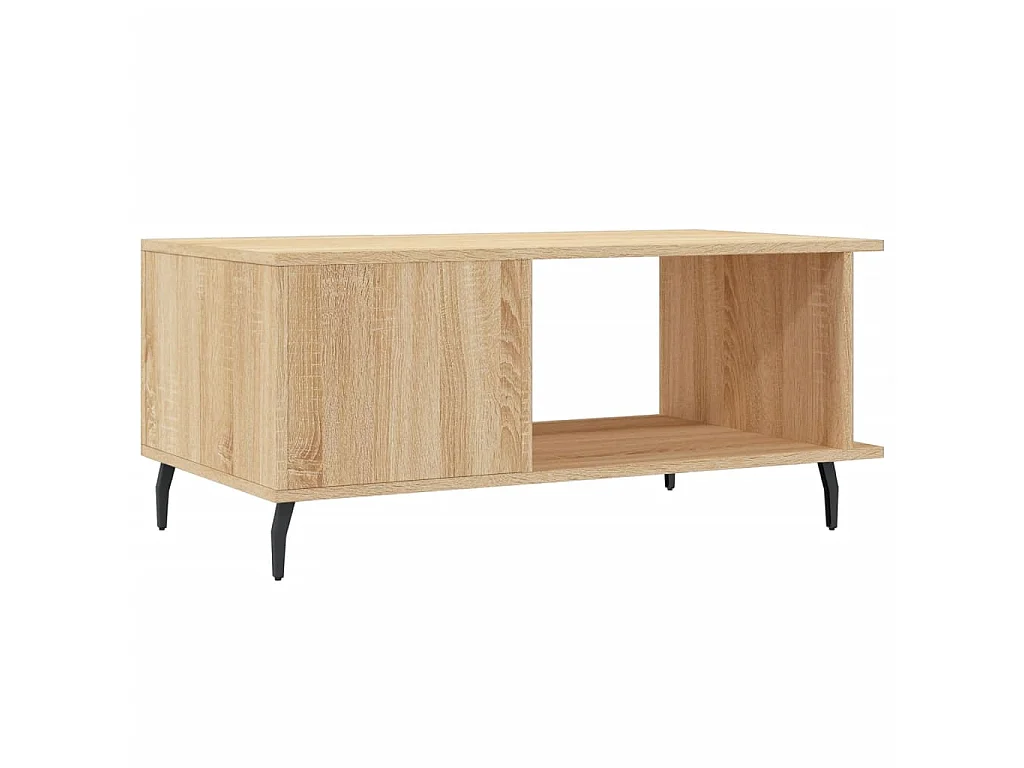 Table basse chêne sonoma 90x50x40 cm bois d'ingénierie