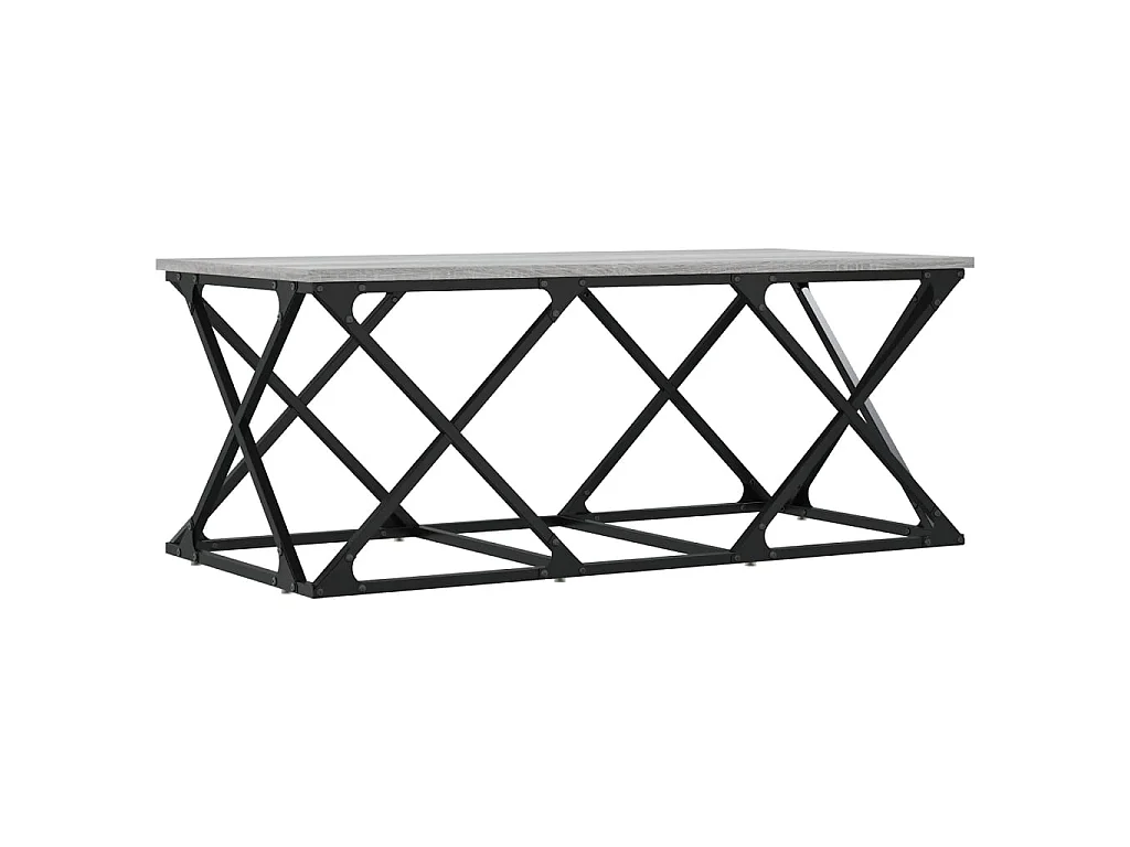 Table basse sonoma gris 100x49x40 cm bois d'ingénierie