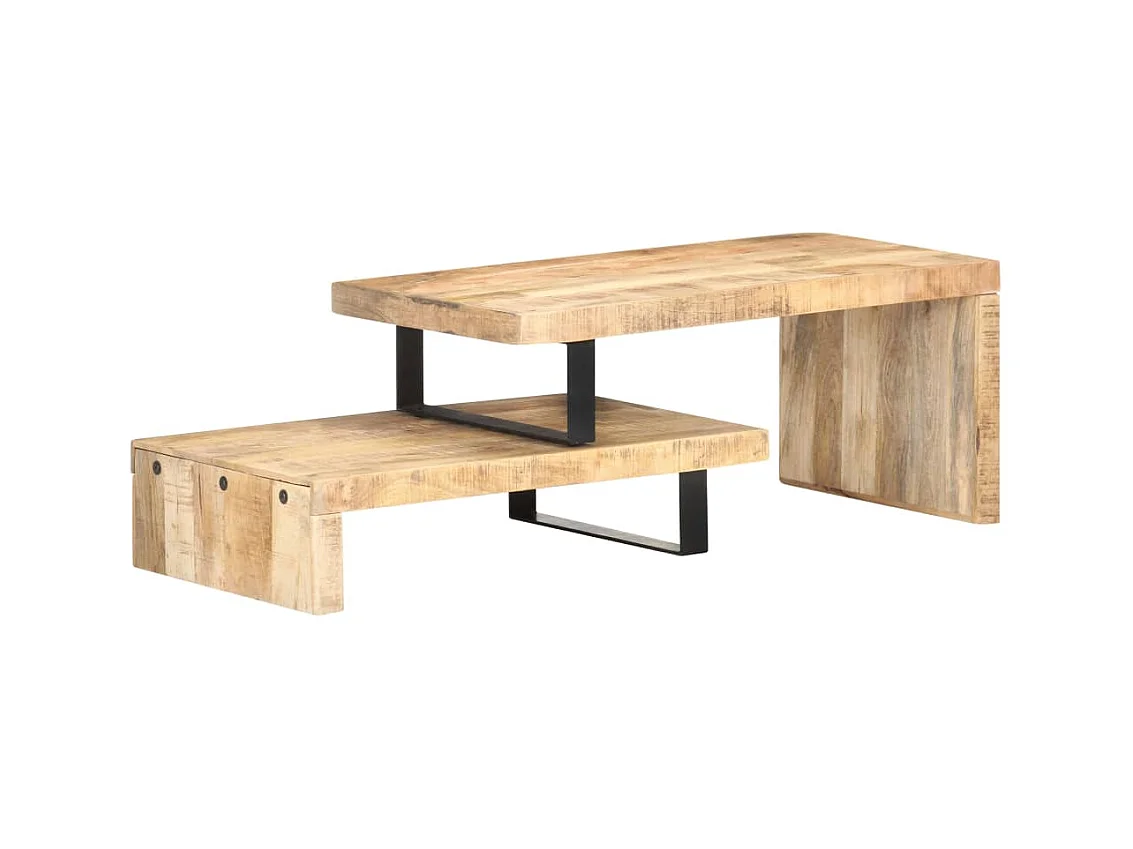 Ensemble de table basse 2 pcs Bois de manguier massif