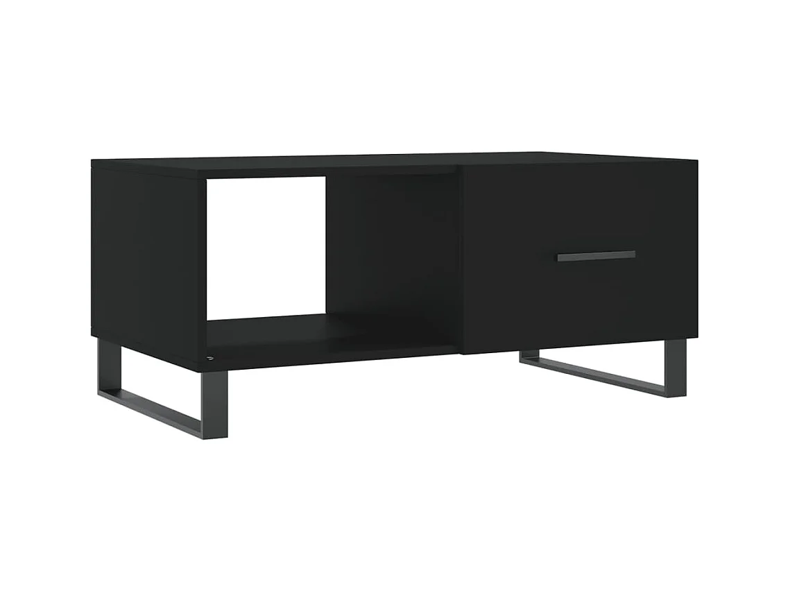 Table basse noir 90x50x40 cm bois d'ingénierie