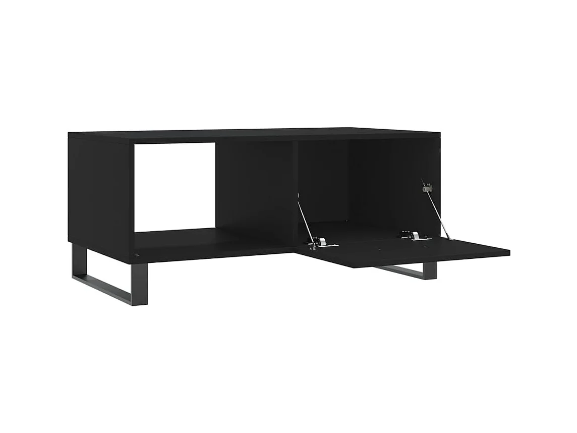 Table basse noir 90x50x40 cm bois d'ingénierie