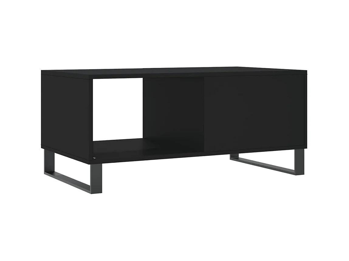 Table basse noir 90x50x40 cm bois d'ingénierie